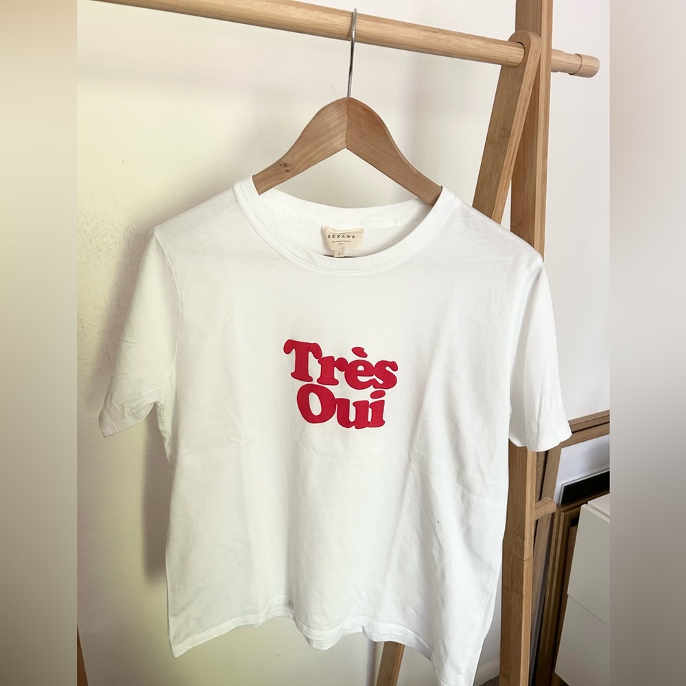 Sézane t-shirt "très oui" print